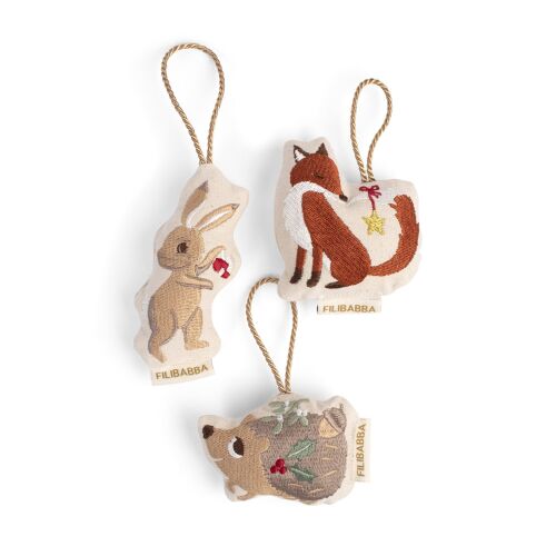 Les Petits Marmots | Décorations d'hiver brodés - Amis de la forêt