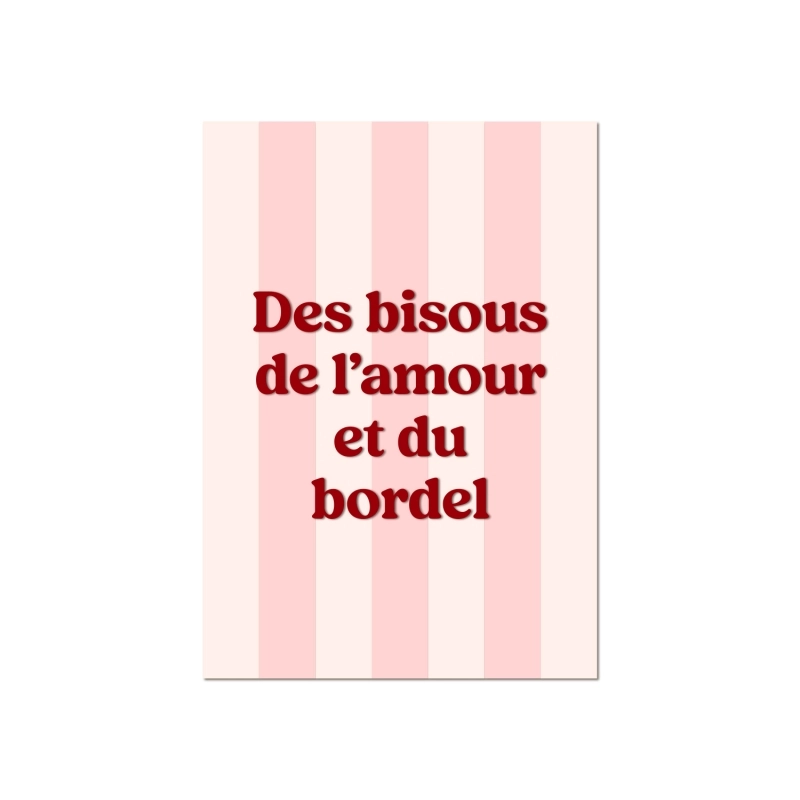 Les Petits Marmots | Affiche A5 - "Des bisous, de l'amour et du bordel"