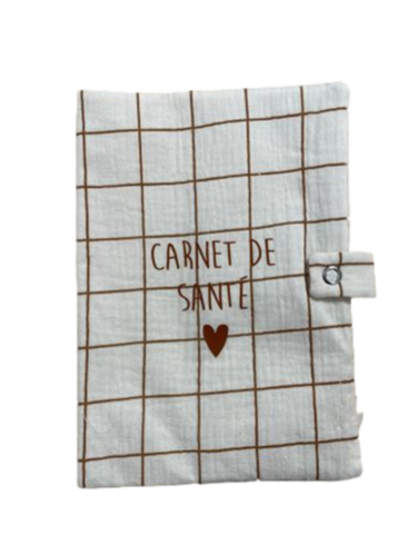 Les Petits Marmots | Protège carnet de santé grands carreaux - Atelier Wagram