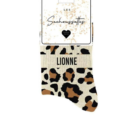 Les Petits Marmots | Chaussettes pailletées - Lionne