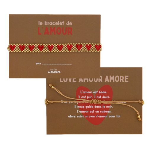 Les Petits Marmots | Bracelet perle - Or/rouge