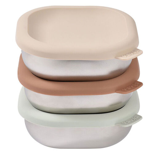 Les Petits Marmots | Set de 3 boîtes en inox 250ml - Natural