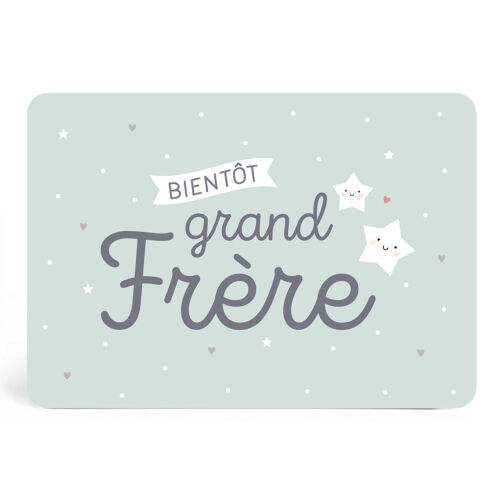 Les Petits Marmots | Carte A6 annonce Zü - Bientôt grand frère
