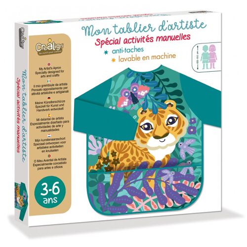 Les Petits Marmots | Mon premier tablier d'artiste tigre 3-6 ans