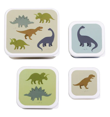 Les Petits Marmots | Set de 4 boîtes à goûter dinosaures - A Little Lovely Compagny