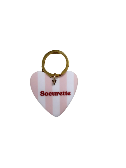 Les Petits Marmots | Porte-clés rayures roses - Soeurette