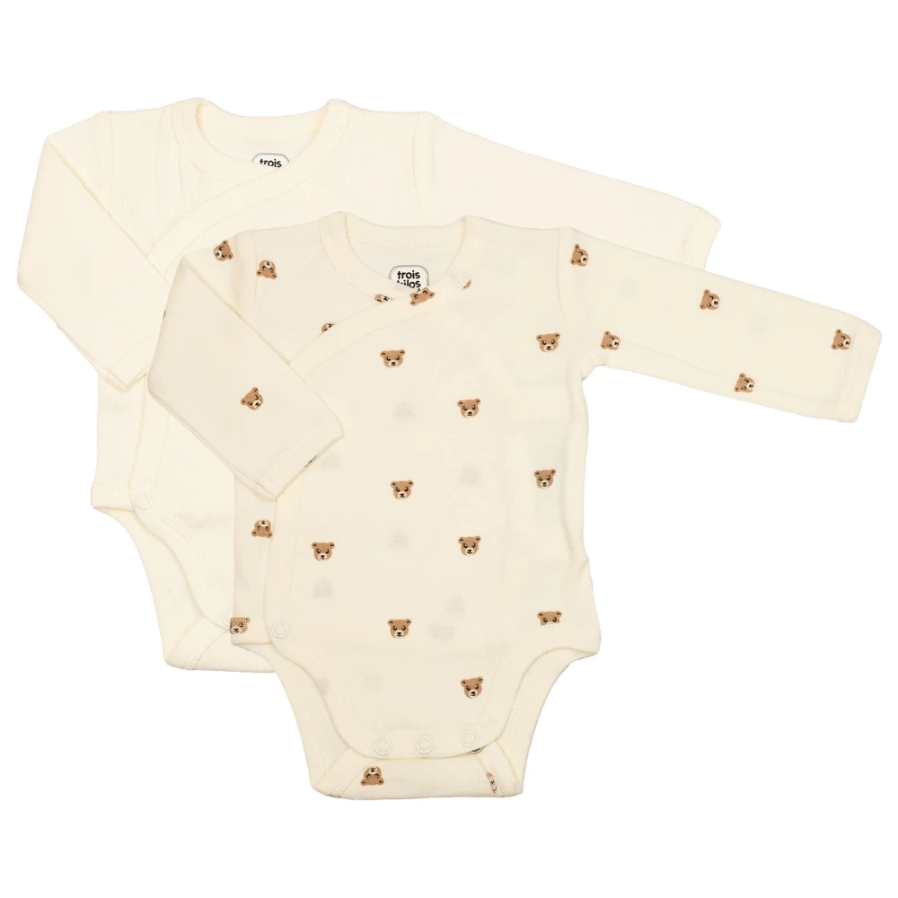 Les Petits Marmots | Set de 2 bodys - Ours Moka