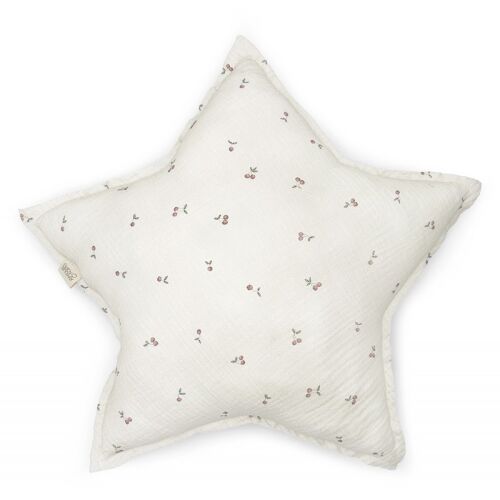 Les Petits Marmots | Coussin étoile 40x40 - Cherries