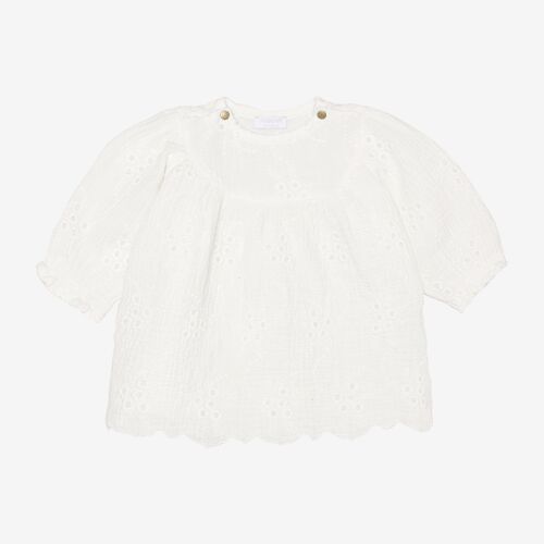 Les Petits Marmots | Robe écru dentelle - Egret