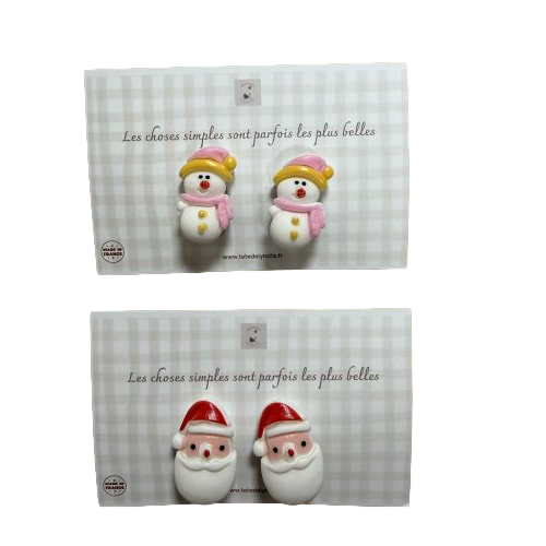 Les Petits Marmots | Boucle d'oreille à clips - Noël