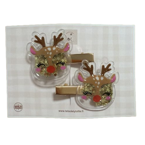 Les Petits Marmots | Duo de barrette - Petits rennes