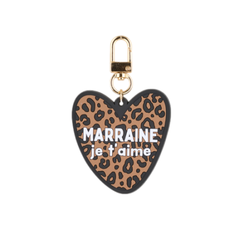 Les Petits Marmots | Porte-clé léopard - Marraine, je t'aime
