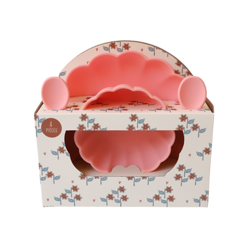 Les Petits Marmots | Coffret repas - Rose cueillette