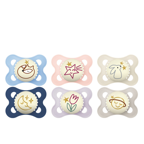 Les Petits Marmots | 2 sucettes Original Naissance Nuit - 0-2 mois