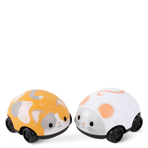 Les Petits Marmots | Set de 2 véhicules à friction - Chat et souris