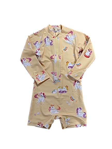 Les Petits Marmots | Maillot de bain manches longues anti-UV - La plage des Licornes