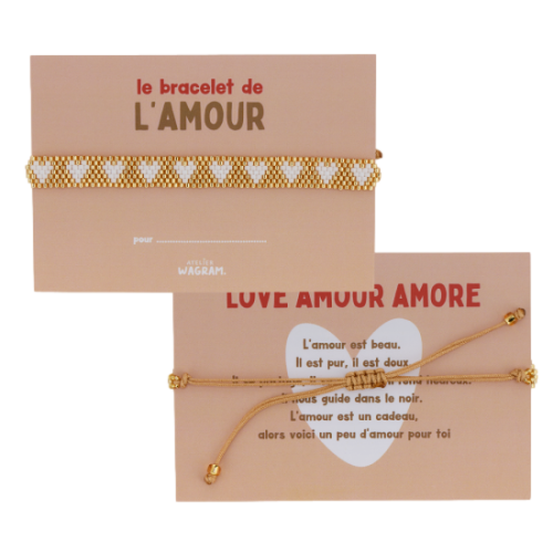 Les Petits Marmots | Bracelet perle - Or/Blanc