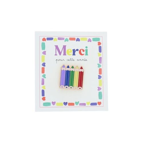 Les Petits Marmots | Pin's crayons - Merci pour cette belle année