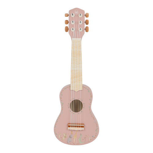 Les Petits Marmots | Guitare rose en bois - Safari Friends 