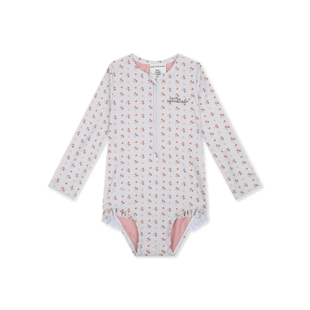 Les Petits Marmots | Maillot de bain manches longues anti-UV - Cozy hearts