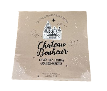 Les Petits Marmots | Etiquette de vin/champagne annonce - Cuvée des futurs grands-parents