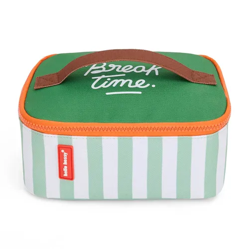 Les Petits Marmots | Sac repas isotherme - Green Stripes