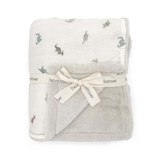 Les Petits Marmots | Couverture large polaire - Dinos