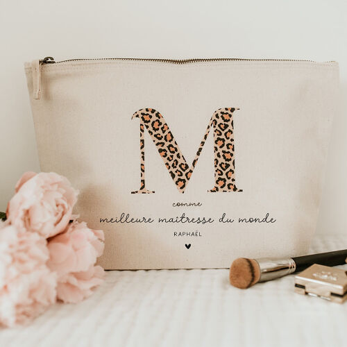 Les Petits Marmots | Trousse initiale léopard - M comme meilleure maîtresse du monde