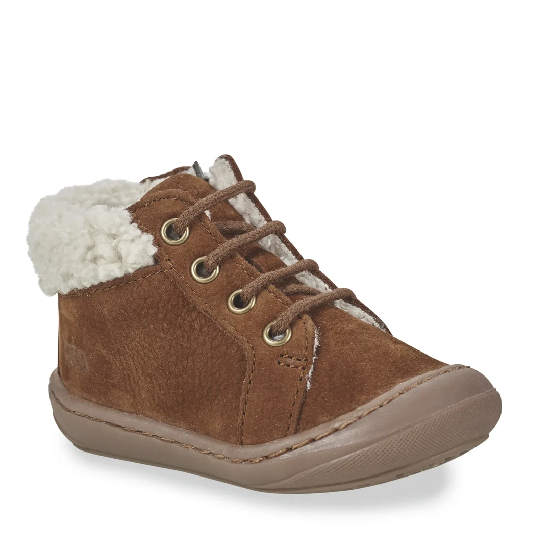 Les Petits Marmots | Baskets GBB  fourrées Aboco - Marron 