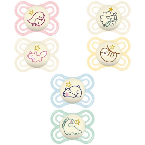 Les Petits Marmots | 2 sucettes Perfect Nuit - 2-6 mois 