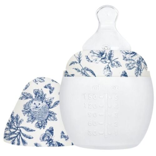 Les Petits Marmots | Biberon Elhée Tartine &  Chocolat 150 ml - "Toile de Jouy" Bleu