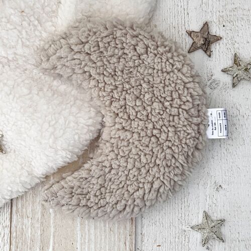 Les Petits Marmots | Bouillotte - Lune moumoute beige