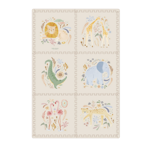 Les Petits Marmots | Tapis en mousse XL - Safari friends