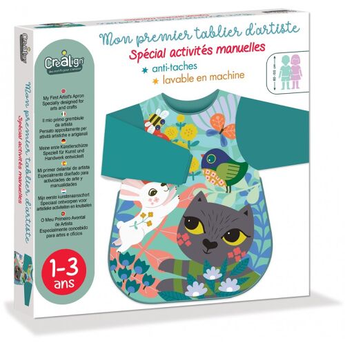 Les Petits Marmots | Mon premier tablier d'artiste chat 1-3ans