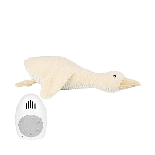 Les Petits Marmots | Peluche bruit blanc - Liva l'oie - Blanc