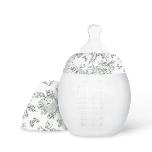 Les Petits Marmots | Biberon Elhée - Tartine & Chocolat "Toile de Jouy" Gris 240ml