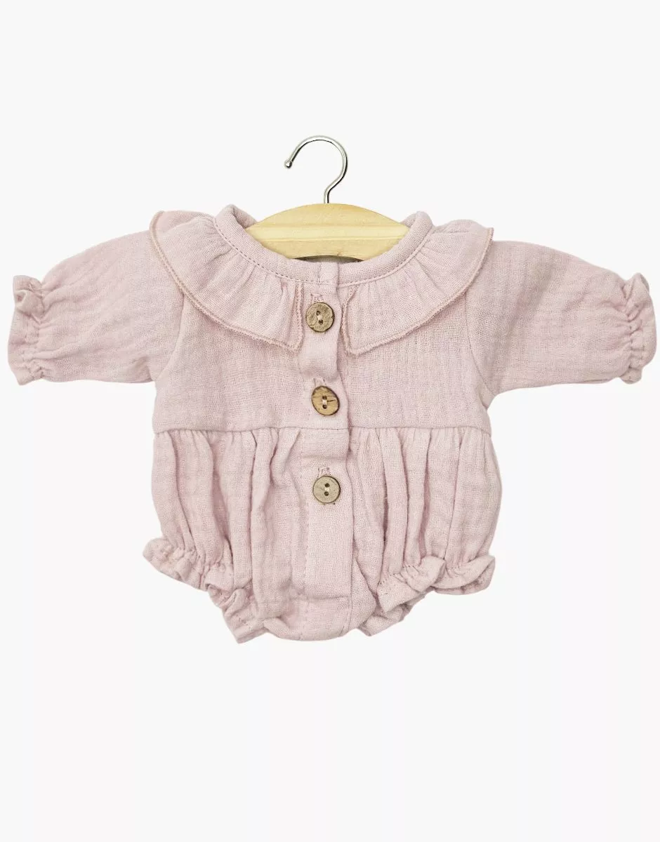 Les Petits Marmots | Gordis - Barboteuse Léonore à manches longues en gaze de coton orchidée