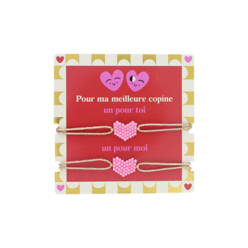 Les Petits Marmots | 2 bracelets coeurs - 1 pour toi 1 pour moi