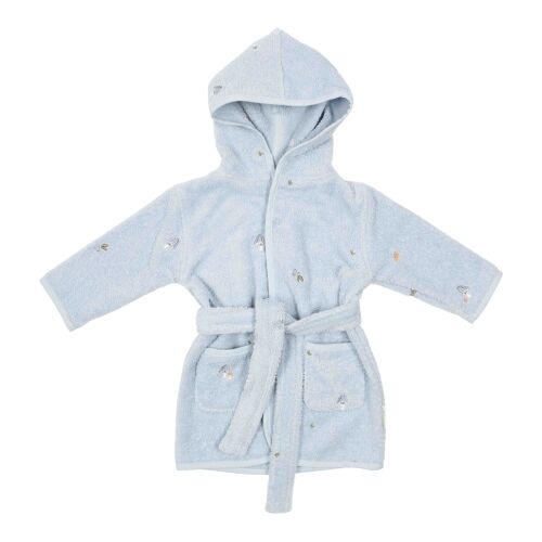 Les Petits Marmots | Peignoir brodé - Blue