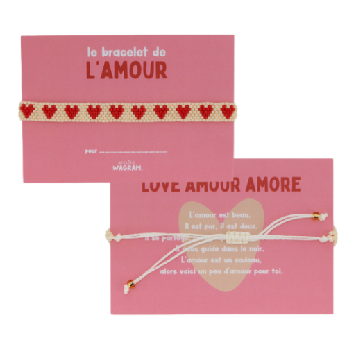 Les Petits Marmots | Bracelet perle - Blanc/Rouge