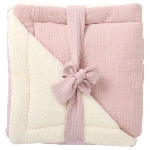 Les Petits Marmots | Couverture peluche double gaze - Pétale