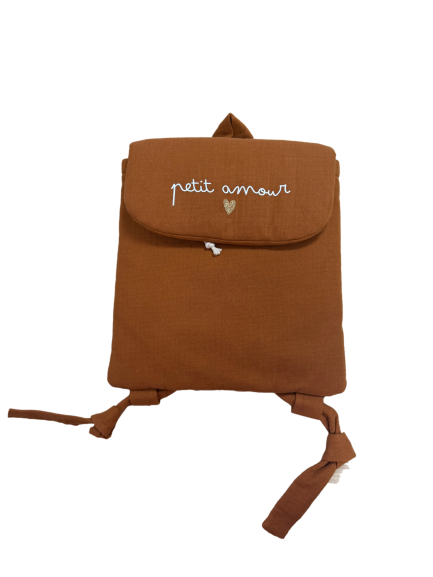 Les Petits Marmots | Sac à dos caramel - Petit amour