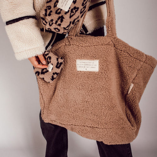 Les Petits Marmots | Sac moumoute "La famille... " - Noisette 