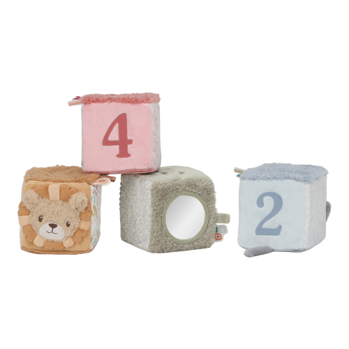 Les Petits Marmots | Set de 4 cubes doux - Safari Friends