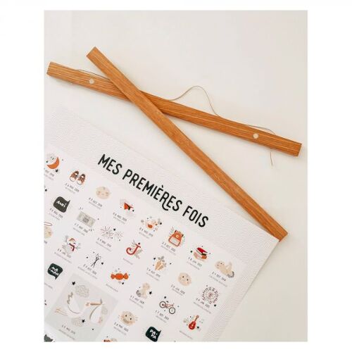 Les Petits Marmots | Baguette en pin - Porte-affiche