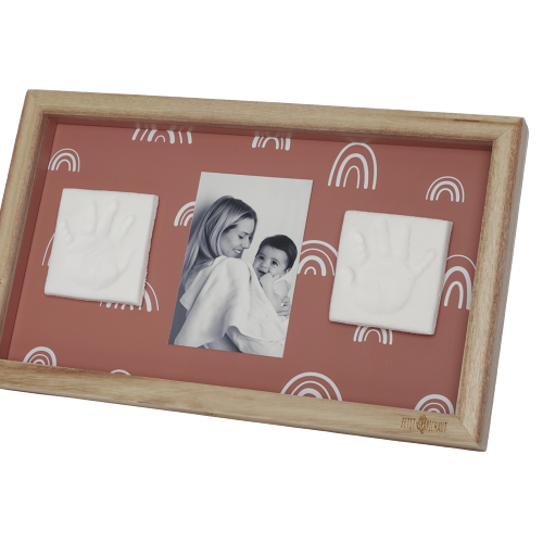 Les Petits Marmots | Cadre 2 empreintes - Arc-en-ciel