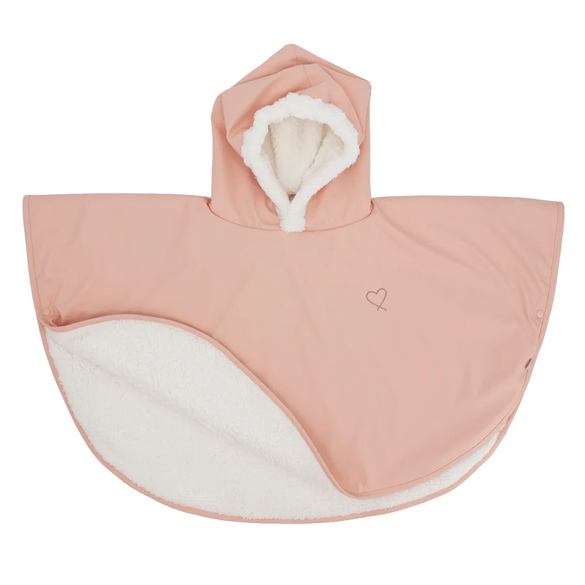 Les Petits Marmots | Poncho bébé imperméable - Rose