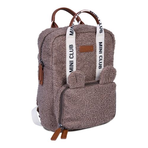Les Petits Marmots | Sac à dos enfant Mini Club Signature - Teddy brun doux