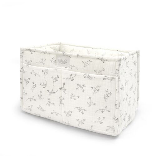 Les Petits Marmots | Grande panière pour couches - Olive Bloom