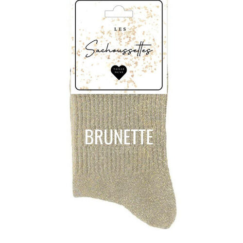 Les Petits Marmots | Chaussettes pailletées - Brunette